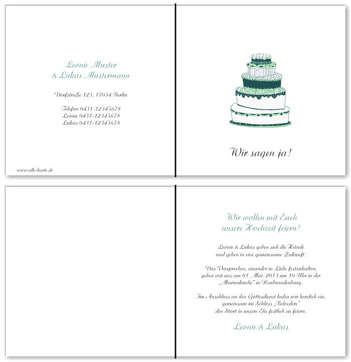  Einladungskarten Hochzeit, Hochzeitseinladungen, Hochzeitskarten, Einladungen f&uuml;r Hochzeit