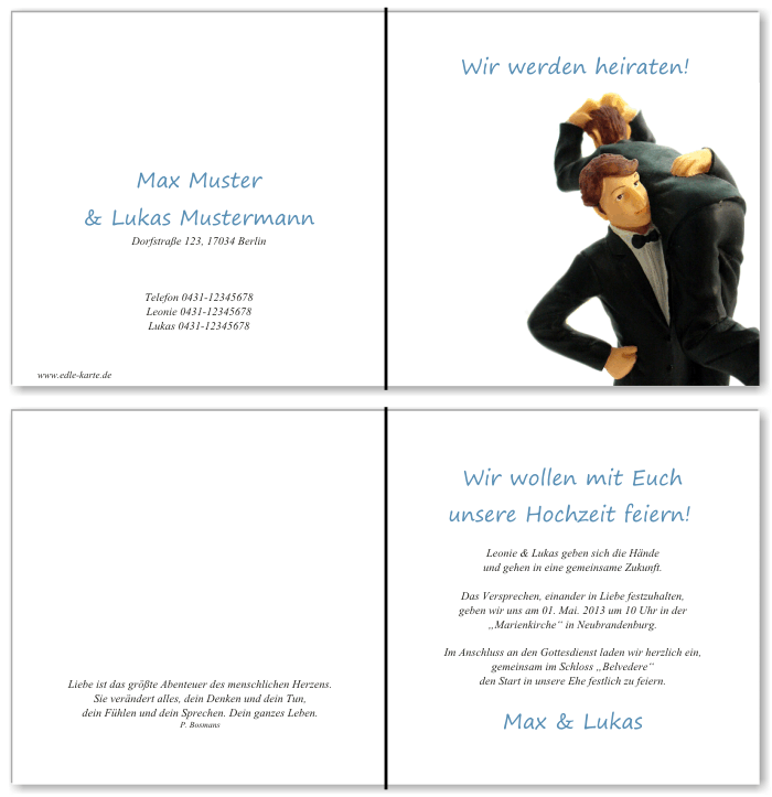  Einladungskarten Hochzeit, Hochzeitseinladungen, Hochzeitskarten, Einladungen f&uuml;r Hochzeit