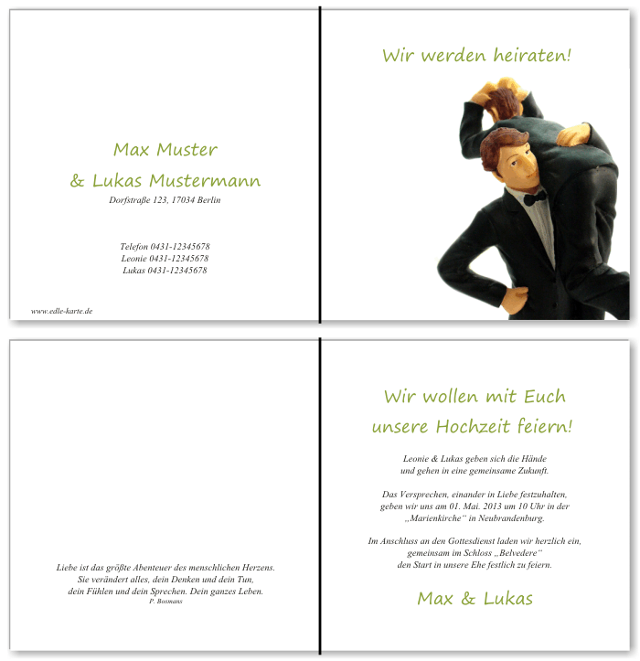  Einladungskarten Hochzeit, Hochzeitseinladungen, Hochzeitskarten, Einladungen f&uuml;r Hochzeit