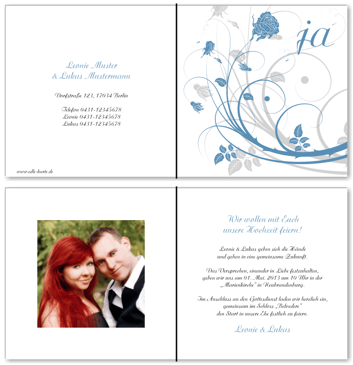  Einladungskarten Hochzeit, Hochzeitseinladungen, Hochzeitskarten, Einladungen f&uuml;r Hochzeit