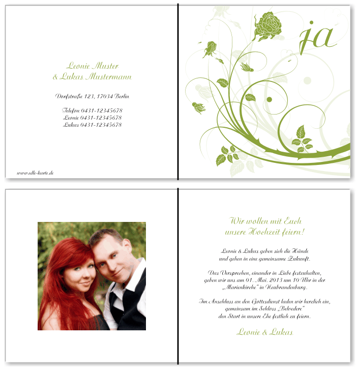  Einladungskarten Hochzeit, Hochzeitseinladungen, Hochzeitskarten, Einladungen f&uuml;r Hochzeit