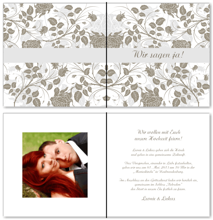  Einladungskarten Hochzeit, Hochzeitseinladungen, Hochzeitskarten, Einladungen f&uuml;r Hochzeit