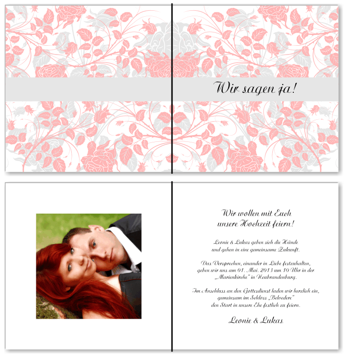  Einladungskarten Hochzeit, Hochzeitseinladungen, Hochzeitskarten, Einladungen f&uuml;r Hochzeit