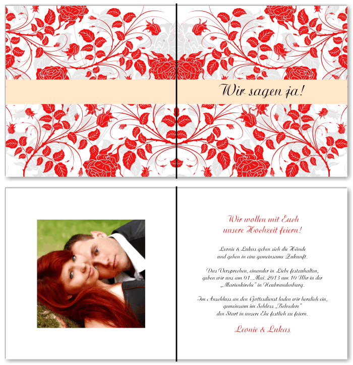  Einladungskarten Hochzeit, Hochzeitseinladungen, Hochzeitskarten, Einladungen f&uuml;r Hochzeit