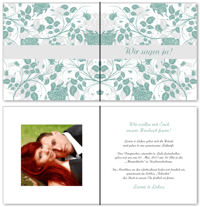  Einladungskarten Hochzeit, Hochzeitseinladungen, Hochzeitskarten, Einladungen f&uuml;r Hochzeit