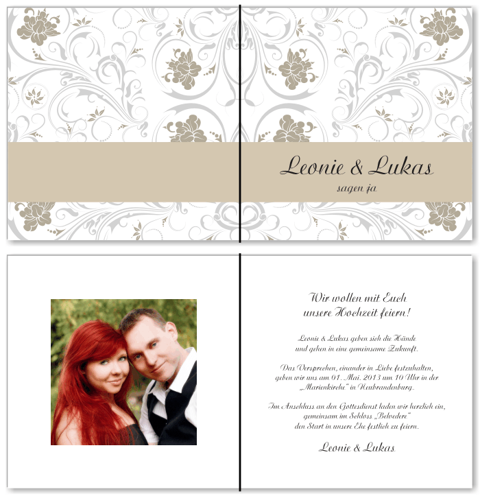  Einladungskarten Hochzeit, Hochzeitseinladungen, Hochzeitskarten, Einladungen f&uuml;r Hochzeit