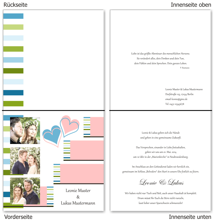  Einladungskarten Hochzeit, Hochzeitseinladungen, Hochzeitskarten, Einladungen f&uuml;r Hochzeit