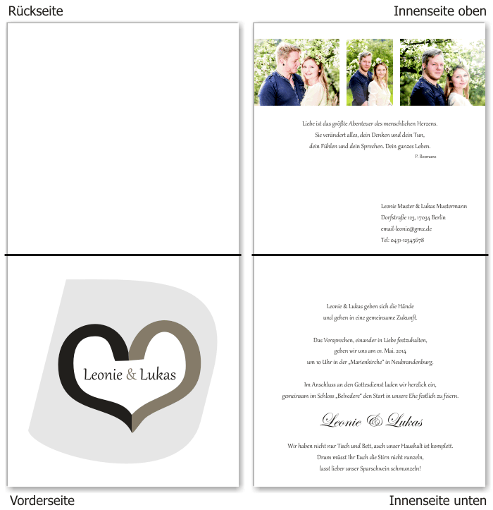  Einladungskarten Hochzeit, Hochzeitseinladungen, Hochzeitskarten, Einladungen f&uuml;r Hochzeit