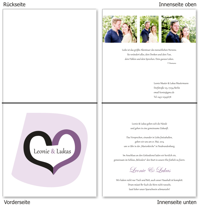  Einladungskarten Hochzeit, Hochzeitseinladungen, Hochzeitskarten, Einladungen f&uuml;r Hochzeit