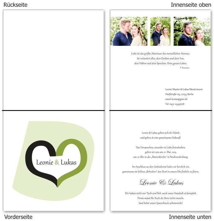  Einladungskarten Hochzeit, Hochzeitseinladungen, Hochzeitskarten, Einladungen f&uuml;r Hochzeit