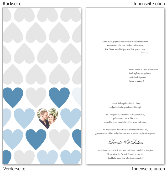  Einladungskarten Hochzeit, Hochzeitseinladungen, Hochzeitskarten, Einladungen f&uuml;r Hochzeit