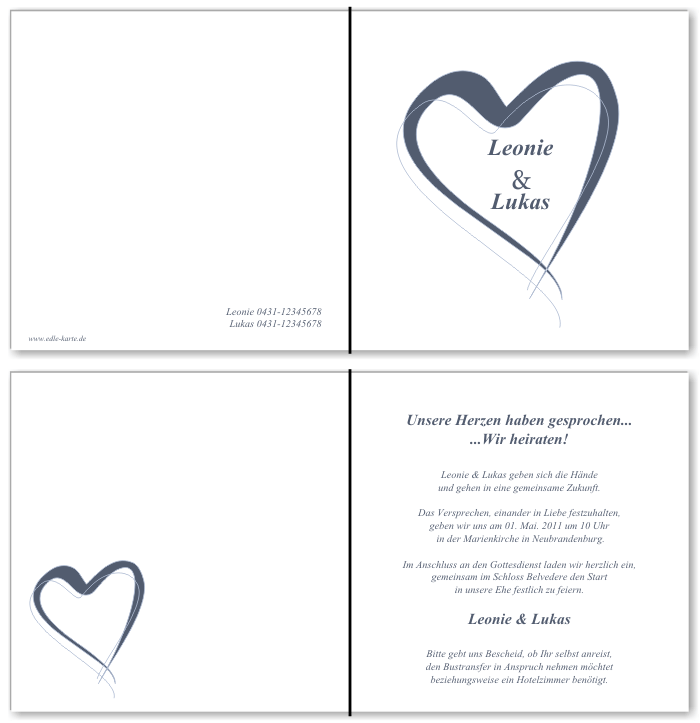  Einladungskarten Hochzeit, Hochzeitseinladungen, Hochzeitskarten, Einladungen f&uuml;r Hochzeit