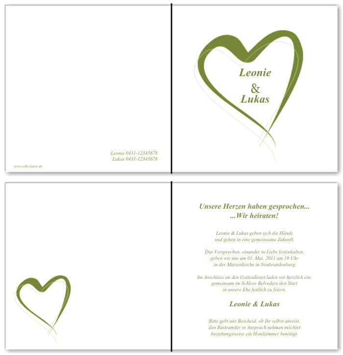  Einladungskarten Hochzeit, Hochzeitseinladungen, Hochzeitskarten, Einladungen f&uuml;r Hochzeit