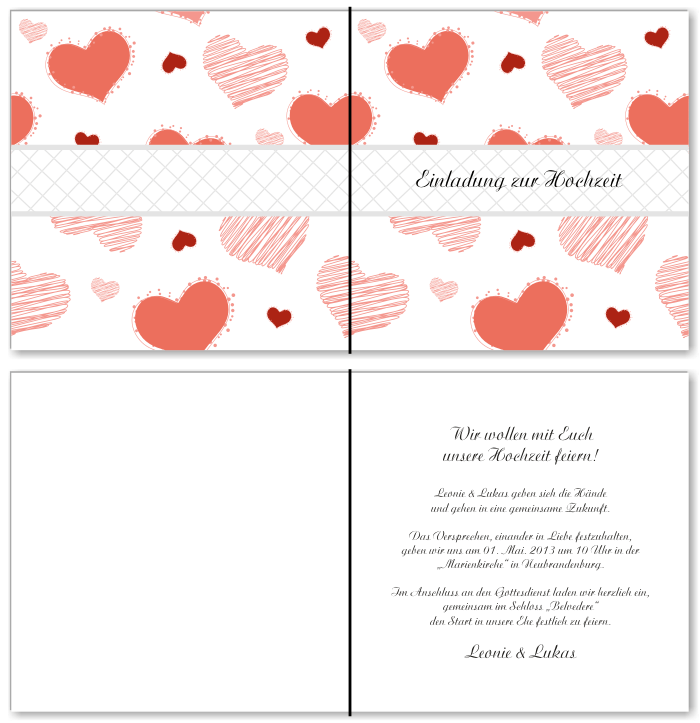  Einladungskarten Hochzeit, Hochzeitseinladungen, Hochzeitskarten, Einladungen f&uuml;r Hochzeit