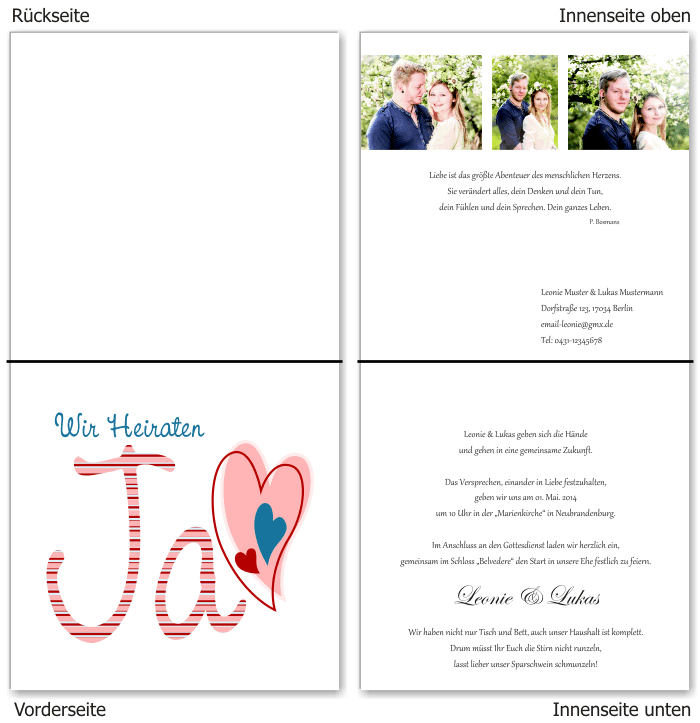  Einladungskarten Hochzeit, Hochzeitseinladungen, Hochzeitskarten, Einladungen f&uuml;r Hochzeit