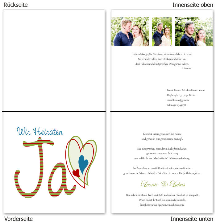  Einladungskarten Hochzeit, Hochzeitseinladungen, Hochzeitskarten, Einladungen f&uuml;r Hochzeit