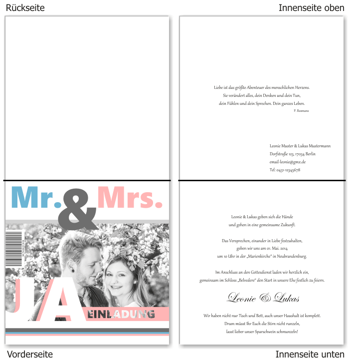  Einladungskarten Hochzeit, Hochzeitseinladungen, Hochzeitskarten, Einladungen f&uuml;r Hochzeit