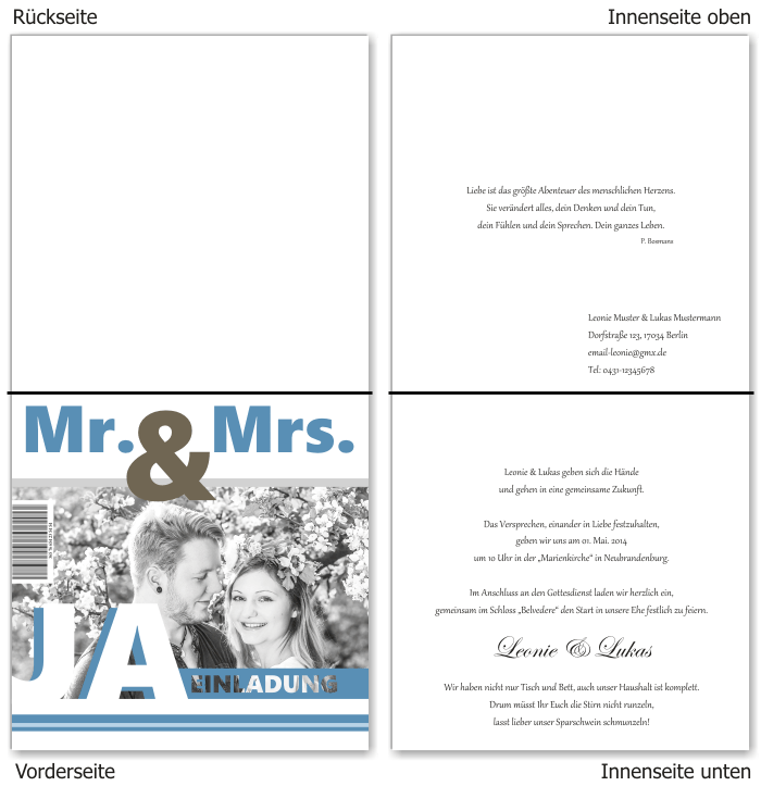  Einladungskarten Hochzeit, Hochzeitseinladungen, Hochzeitskarten, Einladungen f&uuml;r Hochzeit