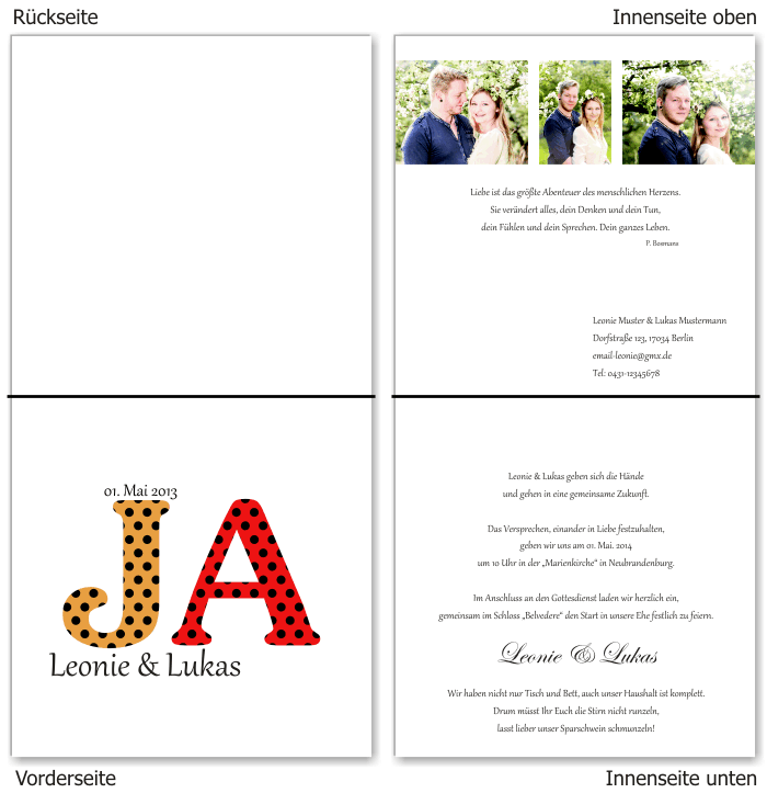  Einladungskarten Hochzeit, Hochzeitseinladungen, Hochzeitskarten, Einladungen f&uuml;r Hochzeit