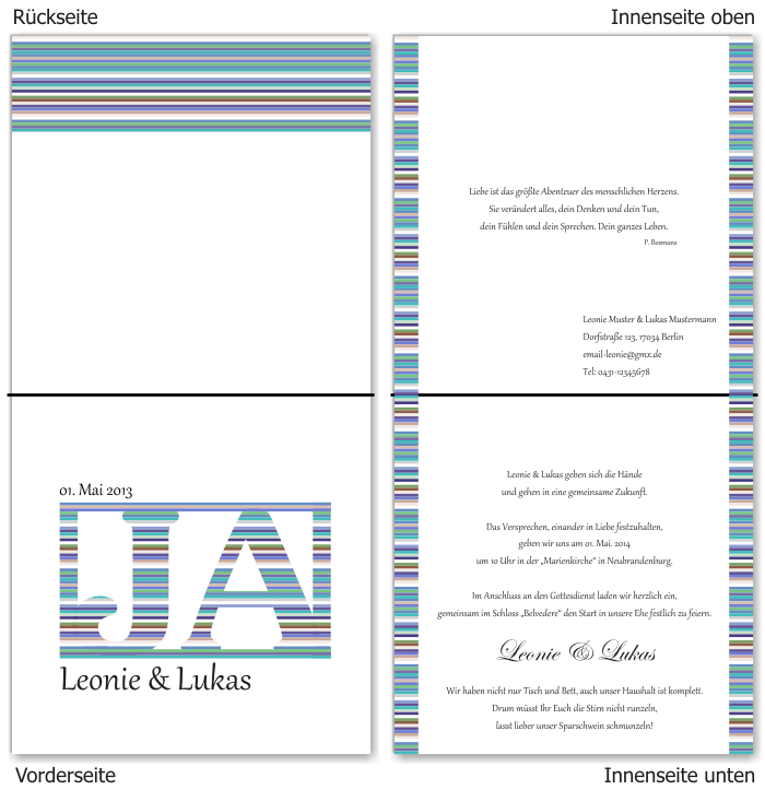  Einladungskarten Hochzeit, Hochzeitseinladungen, Hochzeitskarten, Einladungen f&uuml;r Hochzeit