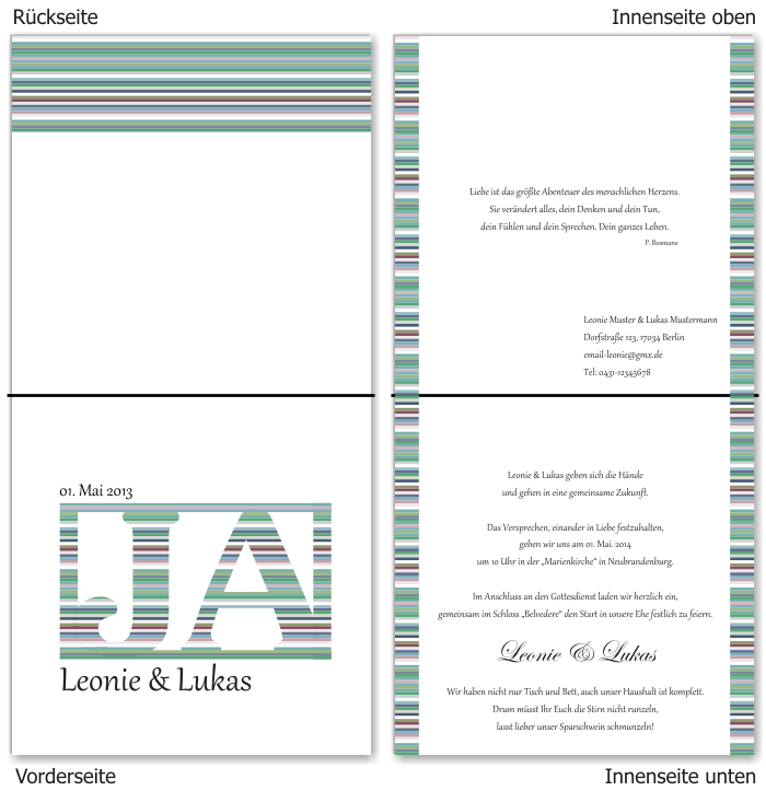  Einladungskarten Hochzeit, Hochzeitseinladungen, Hochzeitskarten, Einladungen f&uuml;r Hochzeit