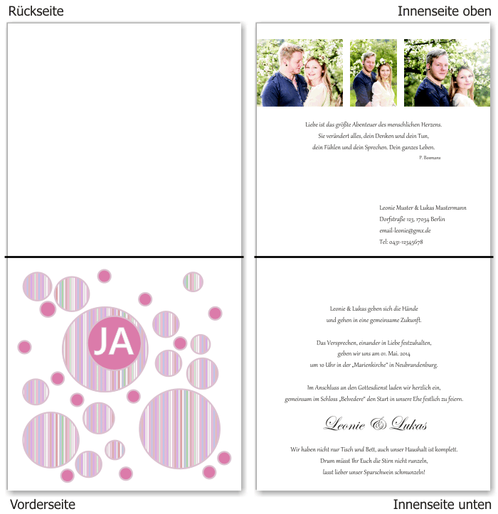  Einladungskarten Hochzeit, Hochzeitseinladungen, Hochzeitskarten, Einladungen f&uuml;r Hochzeit