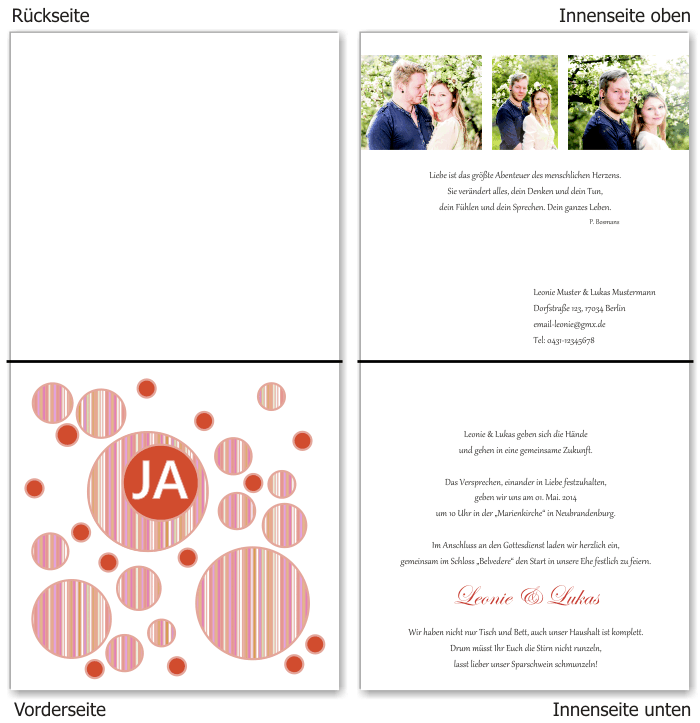  Einladungskarten Hochzeit, Hochzeitseinladungen, Hochzeitskarten, Einladungen f&uuml;r Hochzeit