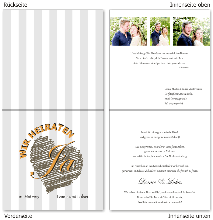  Einladungskarten Hochzeit, Hochzeitseinladungen, Hochzeitskarten, Einladungen f&uuml;r Hochzeit