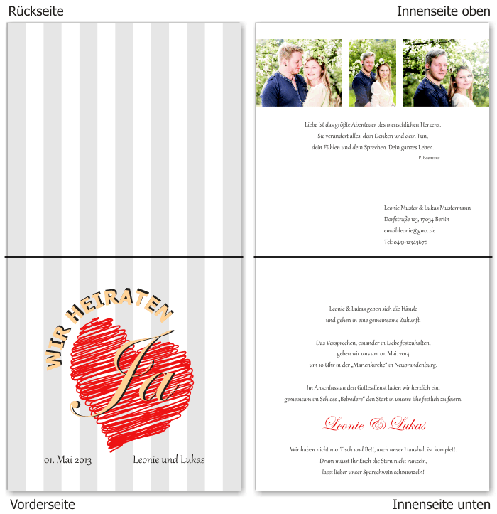  Einladungskarten Hochzeit, Hochzeitseinladungen, Hochzeitskarten, Einladungen f&uuml;r Hochzeit