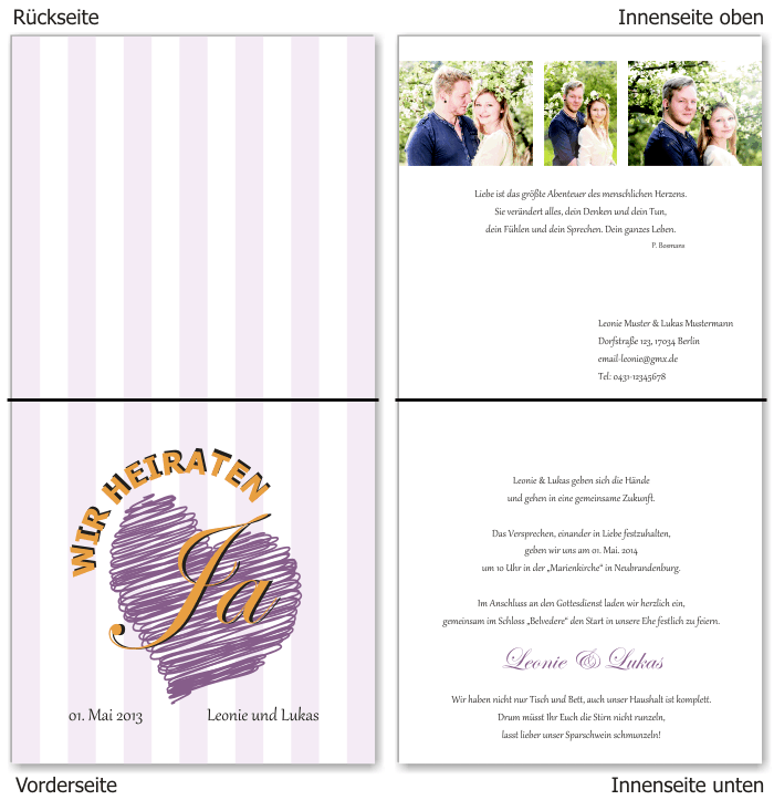  Einladungskarten Hochzeit, Hochzeitseinladungen, Hochzeitskarten, Einladungen f&uuml;r Hochzeit