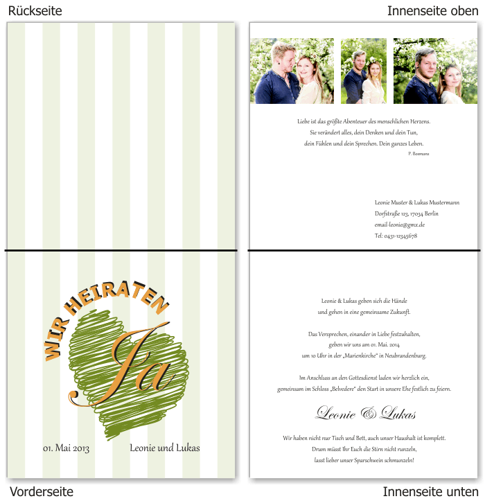  Einladungskarten Hochzeit, Hochzeitseinladungen, Hochzeitskarten, Einladungen f&uuml;r Hochzeit