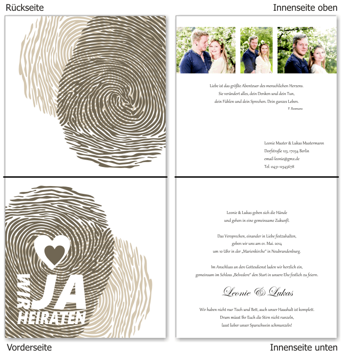  Einladungskarten Hochzeit, Hochzeitseinladungen, Hochzeitskarten, Einladungen f&uuml;r Hochzeit