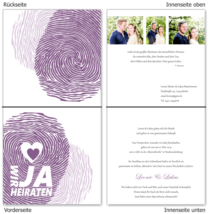  Einladungskarten Hochzeit, Hochzeitseinladungen, Hochzeitskarten, Einladungen f&uuml;r Hochzeit