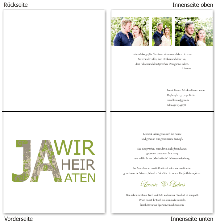  Einladungskarten Hochzeit, Hochzeitseinladungen, Hochzeitskarten, Einladungen f&uuml;r Hochzeit