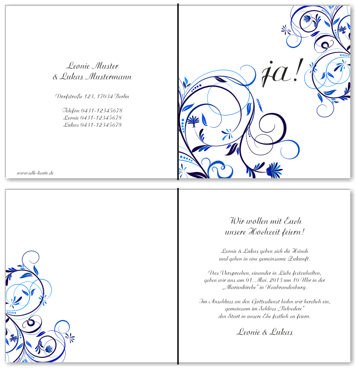  Einladungskarten Hochzeit, Hochzeitseinladungen, Hochzeitskarten, Einladungen f&uuml;r Hochzeit