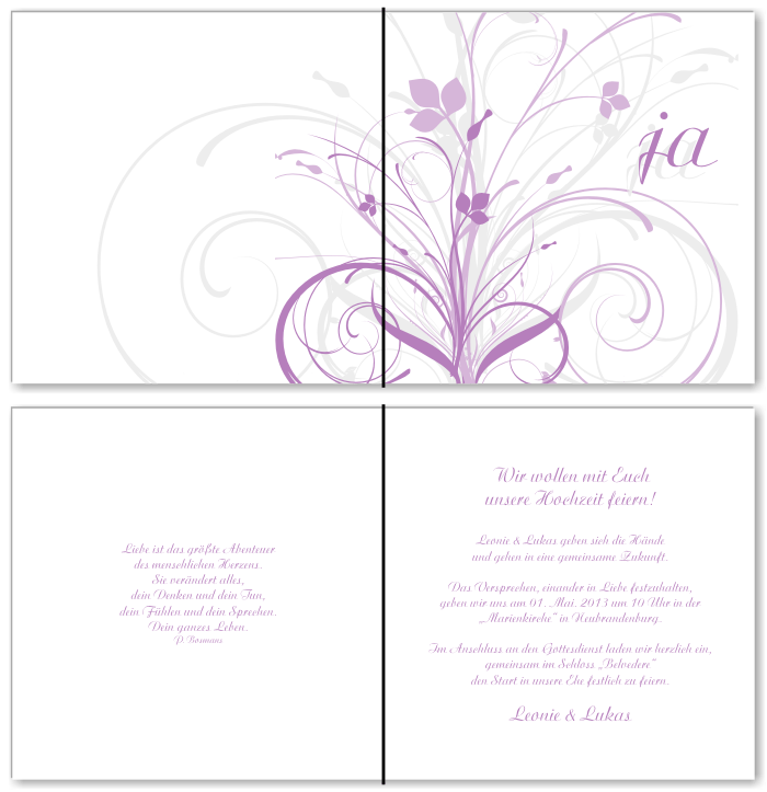  Einladungskarten Hochzeit, Hochzeitseinladungen, Hochzeitskarten, Einladungen f&uuml;r Hochzeit