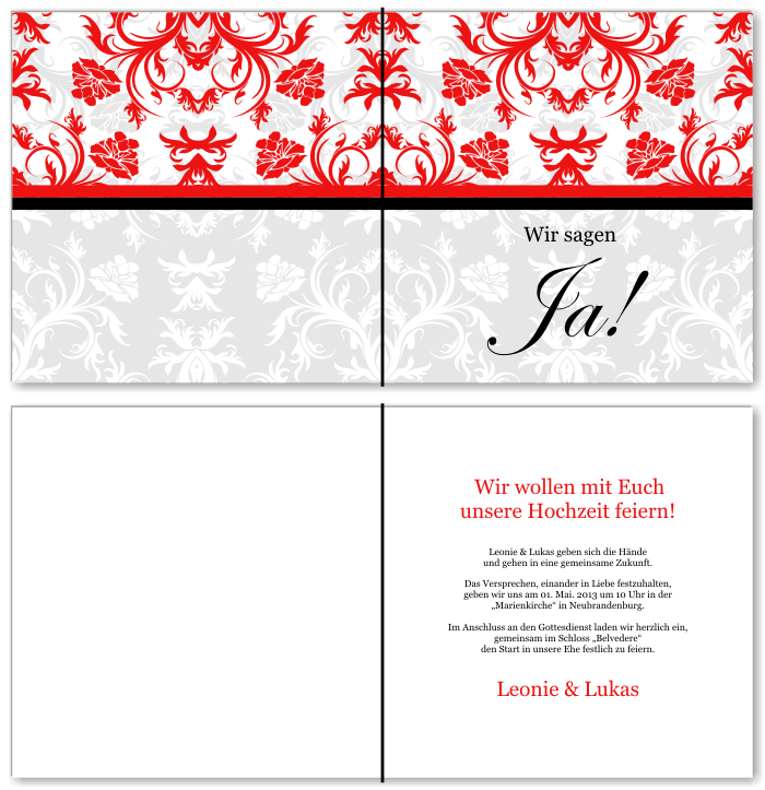  Einladungskarten Hochzeit, Hochzeitseinladungen, Hochzeitskarten, Einladungen f&uuml;r Hochzeit