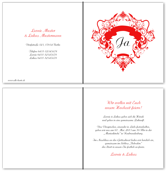  Einladungskarten Hochzeit, Hochzeitseinladungen, Hochzeitskarten, Einladungen f&uuml;r Hochzeit