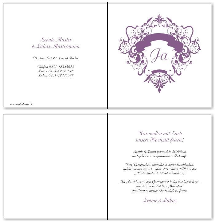  Einladungskarten Hochzeit, Hochzeitseinladungen, Hochzeitskarten, Einladungen f&uuml;r Hochzeit