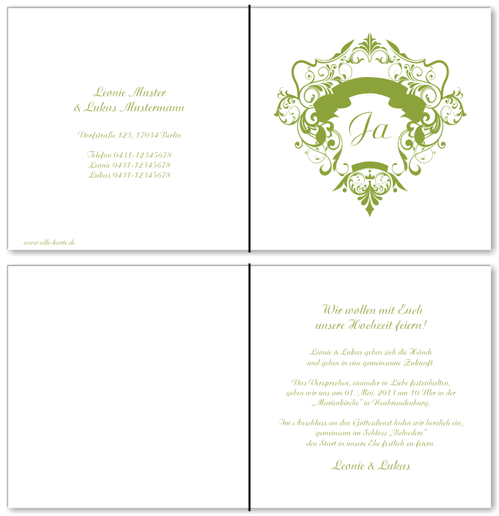  Einladungskarten Hochzeit, Hochzeitseinladungen, Hochzeitskarten, Einladungen f&uuml;r Hochzeit