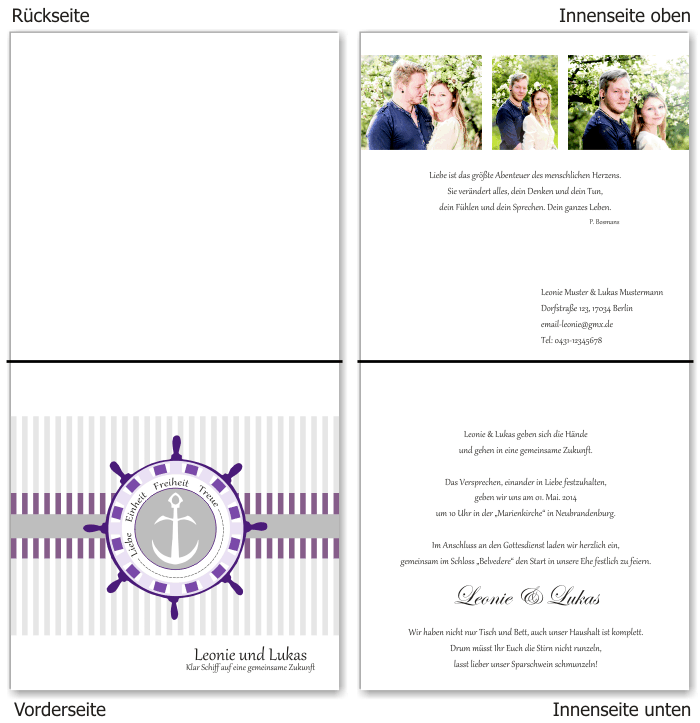  Einladungskarten Hochzeit, Hochzeitseinladungen, Hochzeitskarten, Einladungen f&uuml;r Hochzeit