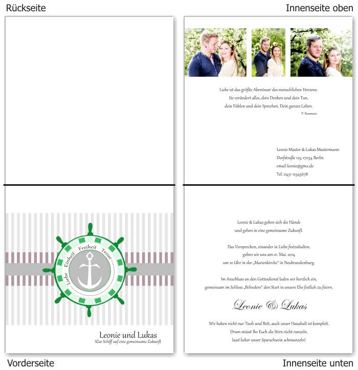  Einladungskarten Hochzeit, Hochzeitseinladungen, Hochzeitskarten, Einladungen f&uuml;r Hochzeit