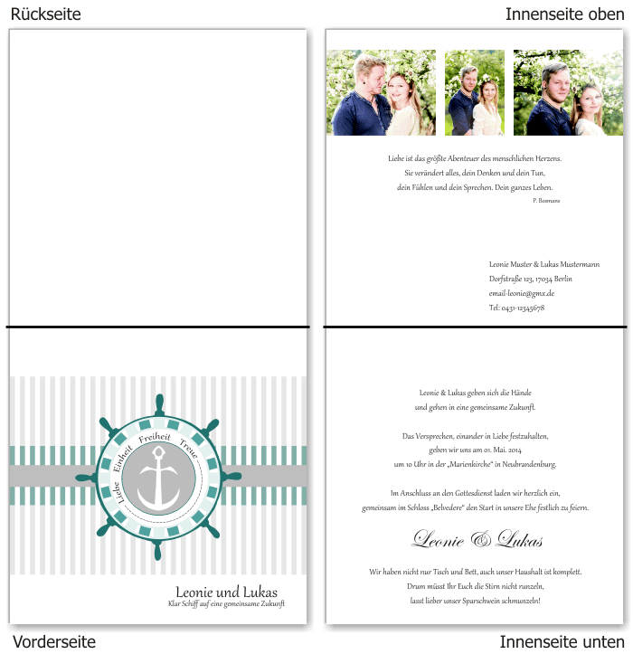  Einladungskarten Hochzeit, Hochzeitseinladungen, Hochzeitskarten, Einladungen f&uuml;r Hochzeit