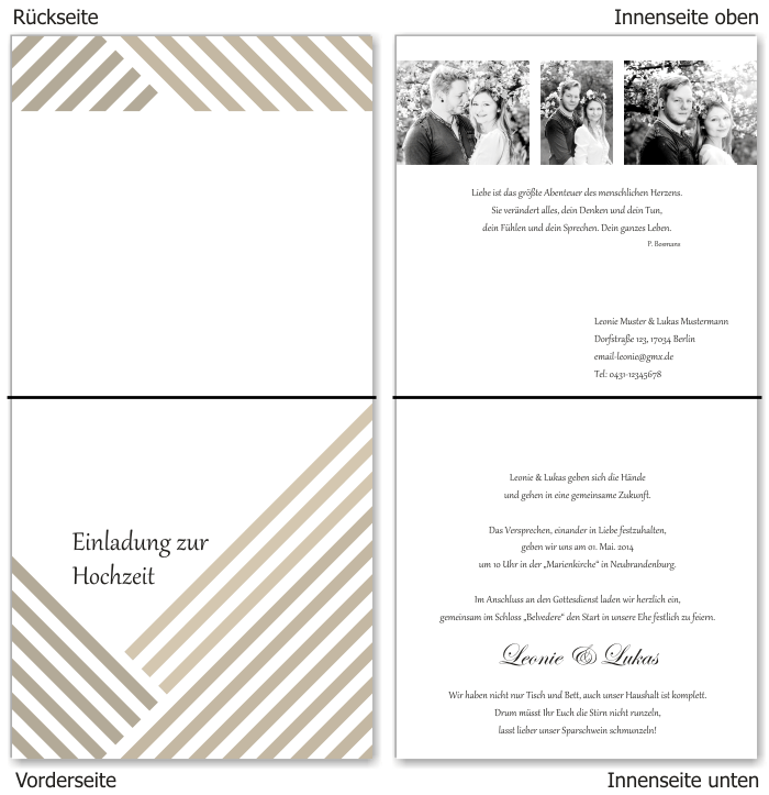  Einladungskarten Hochzeit, Hochzeitseinladungen, Hochzeitskarten, Einladungen f&uuml;r Hochzeit