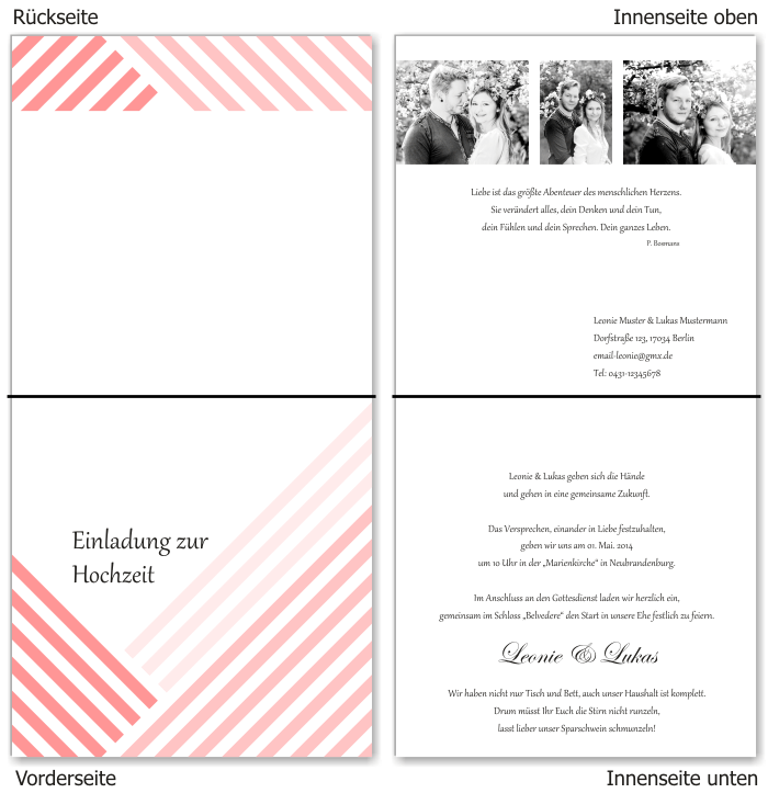  Einladungskarten Hochzeit, Hochzeitseinladungen, Hochzeitskarten, Einladungen f&uuml;r Hochzeit