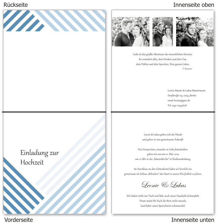  Einladungskarten Hochzeit, Hochzeitseinladungen, Hochzeitskarten, Einladungen f&uuml;r Hochzeit
