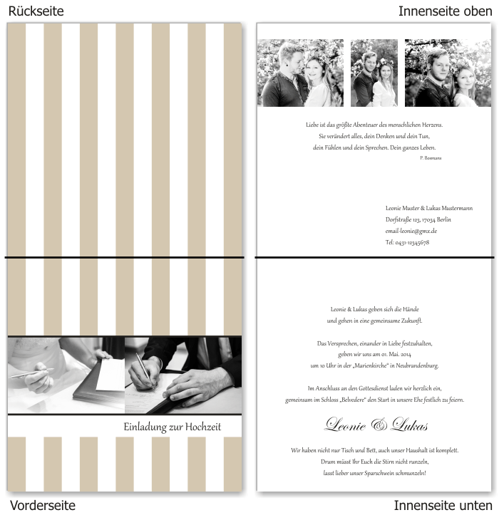  Einladungskarten Hochzeit, Hochzeitseinladungen, Hochzeitskarten, Einladungen f&uuml;r Hochzeit