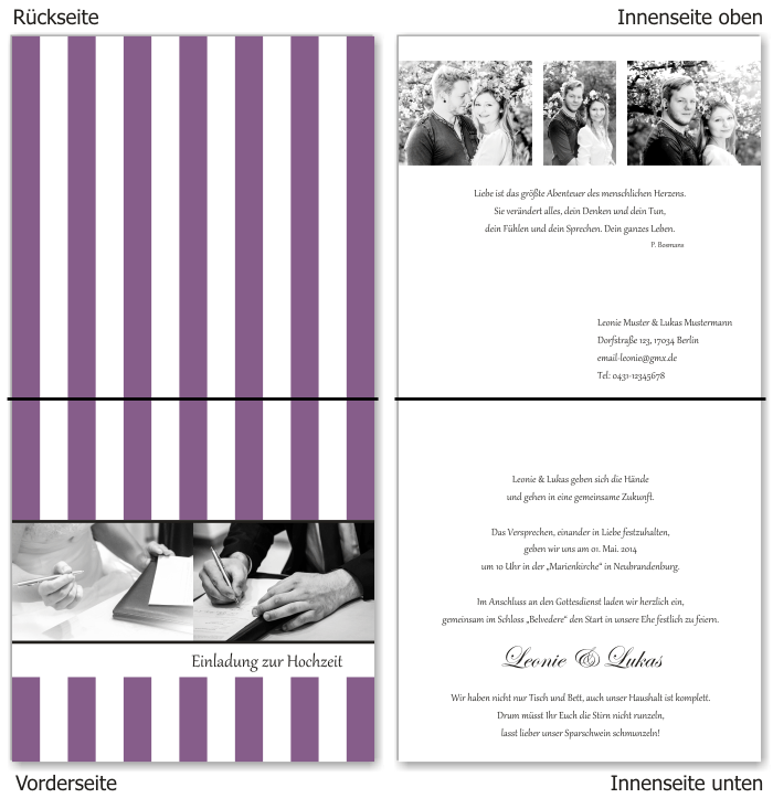  Einladungskarten Hochzeit, Hochzeitseinladungen, Hochzeitskarten, Einladungen f&uuml;r Hochzeit