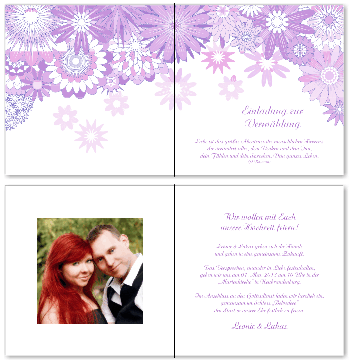  Einladungskarten Hochzeit, Hochzeitseinladungen, Hochzeitskarten, Einladungen f&uuml;r Hochzeit