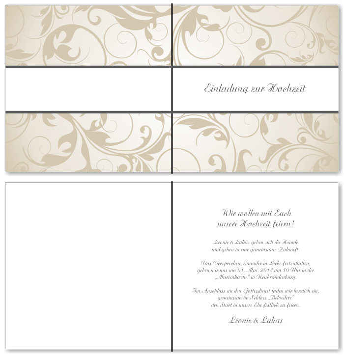  Einladungskarten Hochzeit, Hochzeitseinladungen, Hochzeitskarten, Einladungen f&uuml;r Hochzeit